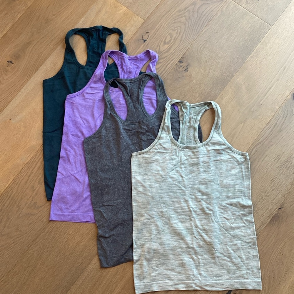 Lululemon swiftly, racer, back various colors size 8